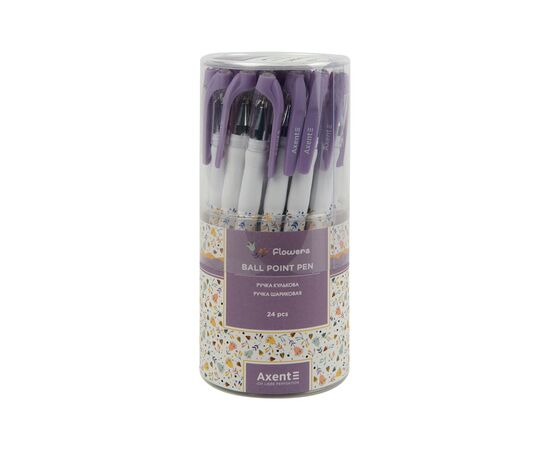 Ручка шариковая Axent Flowers, синяя (AB1049-39-A), изображение 2 Ручка шариковая Axent Flowers, синяя (AB1049-39-A), изображение 2