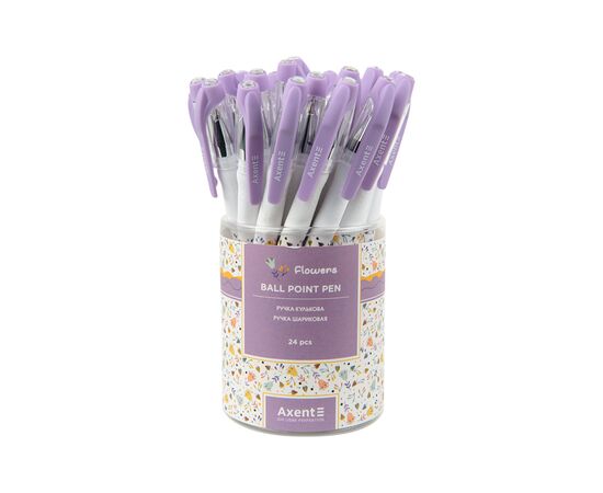 Ручка шариковая Axent Flowers, синяя (AB1049-39-A), изображение 4 Ручка шариковая Axent Flowers, синяя (AB1049-39-A), изображение 4