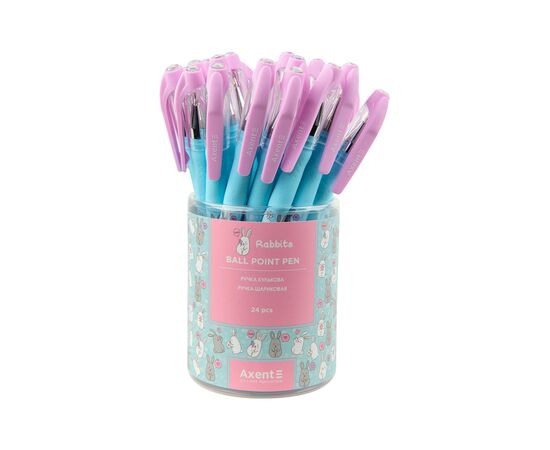 Ручка шариковая Axent Rabbits, синяя (AB1049-30-A), изображение 4 Ручка шариковая Axent Rabbits, синяя (AB1049-30-A), изображение 4