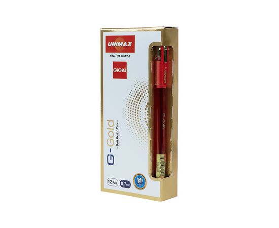 Ручка шариковая Unimax G-Gold, красная (UX-139-06), изображение 3 Ручка шариковая Unimax G-Gold, красная (UX-139-06), изображение 3