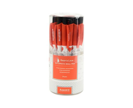 Ручка шариковая Axent автоматическая Bear's love, синяя (AB1090-35-A), изображение 2 Ручка шариковая Axent автоматическая Bear's love, синяя (AB1090-35-A), изображение 2