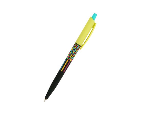 Ручка шариковая Axent автоматическая Neon mosaic, синяя (AB1090-26-A)