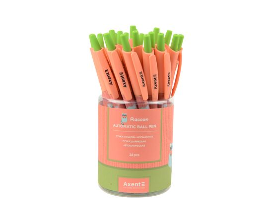 Ручка шариковая Axent автоматическая Racoon, синяя (AB1090-29-A), изображение 3