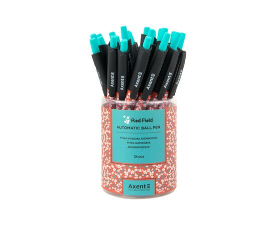 Ручка шариковая Axent автоматическая Red field, синяя (AB1090-32-A), изображение 3