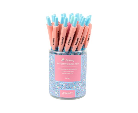 Ручка шариковая Axent автоматическая Spring, синяя (AB1090-31-A), изображение 3
