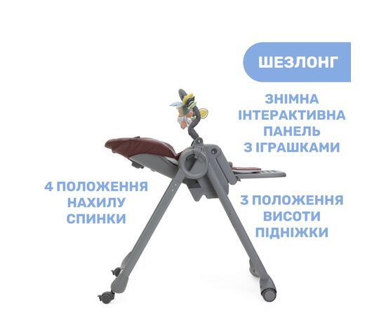 Стульчик для кормления Chicco Polly Magic Relax New Бузковий (79502.98), изображение 2 Стульчик для кормления Chicco Polly Magic Relax New Бузковий (79502.98), изображение 2
