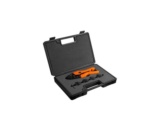 Клещи Neo Tools для обжатия наконечников RG6, RG58, RG59, RG62, с набором губок (5 шт) (01-537)