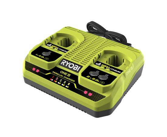 Зарядное устройство для аккумуляторов инструмента Ryobi ONE+ двухпортовый RC18240G, 18В. (5133005581), изображение 2 Зарядное устройство для аккумуляторов инструмента Ryobi ONE+ двухпортовый RC18240G, 18В. (5133005581), изображение 2