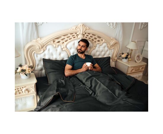 Постельное белье MirSon Сатин Premium Corner Iron grey 175х210 двуспальный (2200001484399), изображение 6 Постельное белье MirSon Сатин Premium Corner Iron grey 175х210 двуспальный (2200001484399), изображение 6