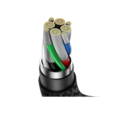 Дата кабель USB-C to USB-C 2.0m CACS 100W 20V/5A 90 Legend Series Elbow Black Baseus (CATCS-A01), изображение 3 Дата кабель USB-C to USB-C 2.0m CACS 100W 20V/5A 90 Legend Series Elbow Black Baseus (CATCS-A01), изображение 3