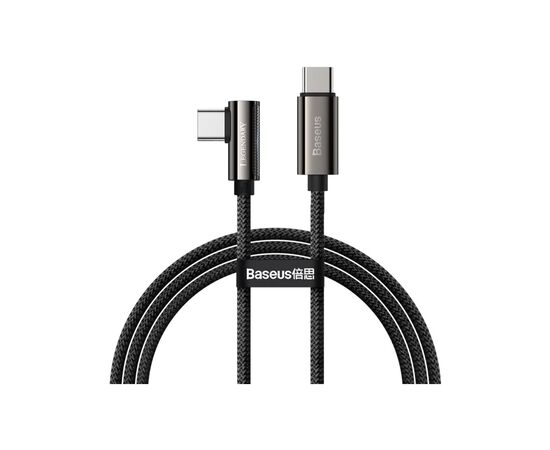 Дата кабель USB-C to USB-C 2.0m CACS 100W 20V/5A 90 Legend Series Elbow Black Baseus (CATCS-A01)
