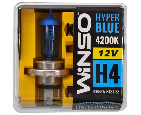 Автолампа Winso H4 HYPER BLUE 4200K 60/55W (712450)