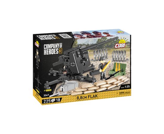 Конструктор Cobi Company of Heroes 3 Зенитная пушка FlaK 88-мм, 225 деталей (COBI-3047)