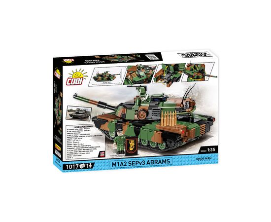 Конструктор Cobi Танк M1A2 SEP v3 Абрамс, 1017 деталей (COBI-2623), изображение 9 Конструктор Cobi Танк M1A2 SEP v3 Абрамс, 1017 деталей (COBI-2623), изображение 9