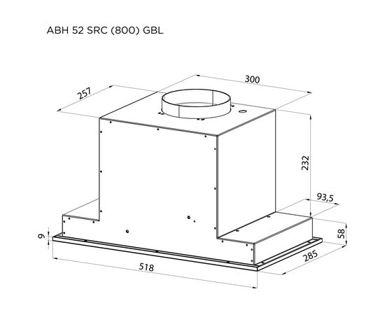 Вытяжка кухонная Pyramida ABH 52 SRC (800) GBL, изображение 4 Вытяжка кухонная Pyramida ABH 52 SRC (800) GBL, изображение 4