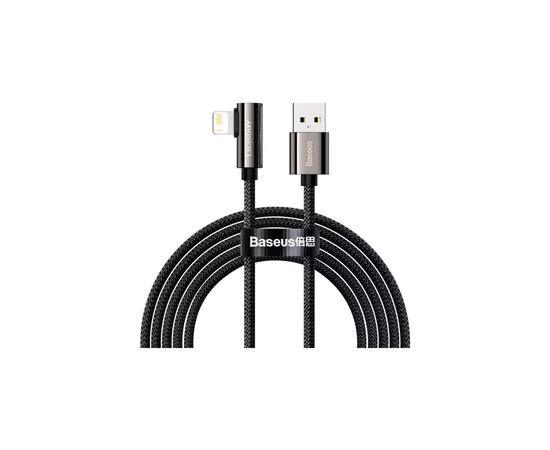 Дата кабель USB 2.0 AM to Lightning 1.0m CALCS 2.4A 90 Legend Series Elbow Black Baseus (CALCS-01)