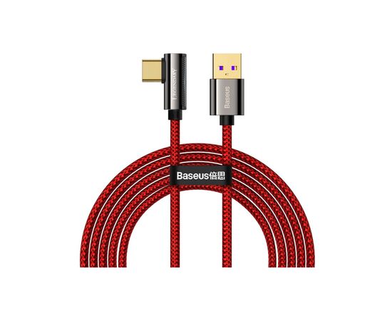 Дата кабель USB 3.1 AM to Type-C 1.0m CATCS 66W 90 Legend Series Elbow Red Baseus (CACS000409)