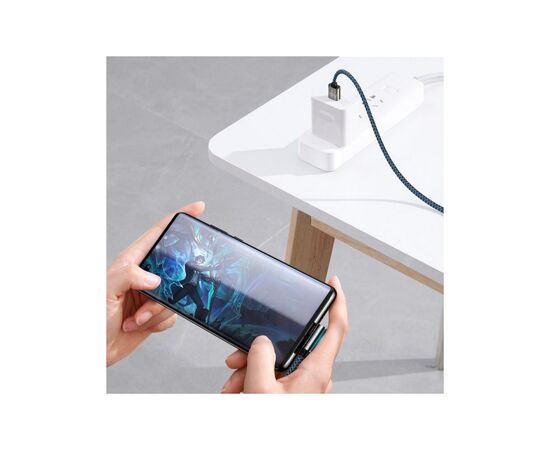 Дата кабель USB 3.1 AM to Type-C 2.0m CATCS 66W 90 Legend Series Elbow Blue Baseus (CACS000503), изображение 2 Дата кабель USB 3.1 AM to Type-C 2.0m CATCS 66W 90 Legend Series Elbow Blue Baseus (CACS000503), изображение 2