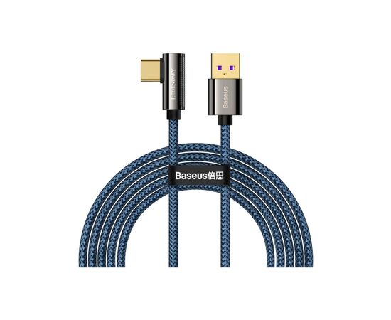 Дата кабель USB 3.1 AM to Type-C 2.0m CATCS 66W 90 Legend Series Elbow Blue Baseus (CACS000503)