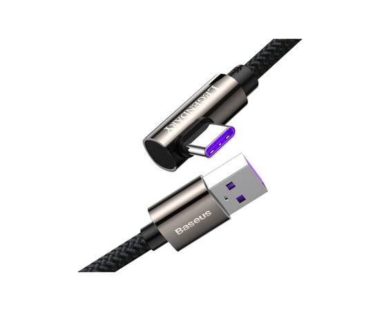 Дата кабель USB 3.1 AM to Type-C 2.0m CATCS 66W 90 Legend Series Elbow Black Baseus (CATCS-C01), зображення 2 Дата кабель USB 3.1 AM to Type-C 2.0m CATCS 66W 90 Legend Series Elbow Black Baseus (CATCS-C01), зображення 2