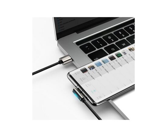 Дата кабель USB 3.1 AM to Type-C 2.0m CATCS 66W 90 Legend Series Elbow Black Baseus (CATCS-C01), зображення 7 Дата кабель USB 3.1 AM to Type-C 2.0m CATCS 66W 90 Legend Series Elbow Black Baseus (CATCS-C01), зображення 7