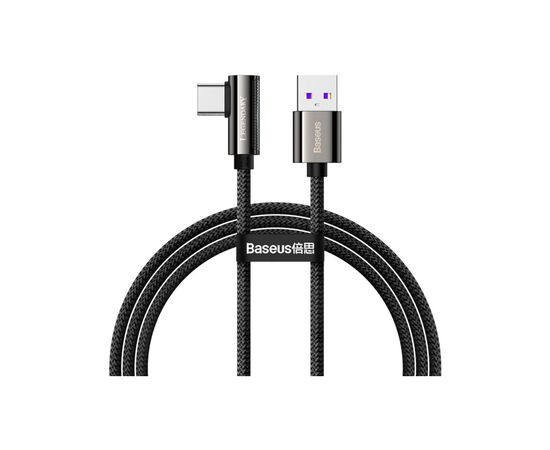 Дата кабель USB 3.1 AM to Type-C 2.0m CATCS 66W 90 Legend Series Elbow Black Baseus (CATCS-C01)