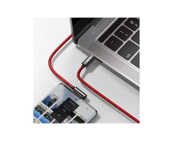 Дата кабель USB-C to USB-C 1.0m CACS 100W 20V/5A 90 Legend Series Elbow Red Baseus (CACS000609), изображение 2 Дата кабель USB-C to USB-C 1.0m CACS 100W 20V/5A 90 Legend Series Elbow Red Baseus (CACS000609), изображение 2