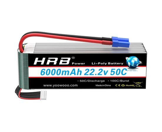 Акумулятор для дрона HRB Lipo 6s 22.2V 6000mAh 50C Battery (HR-6000MAH-6S-50C)