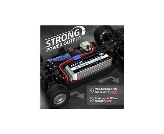 Аккумулятор для дрона HRB Lipo 6s 22.2V 5000mAh 50C Battery (Weight 650-700g) (HR-5000MAH-6S-50C), изображение 3 Аккумулятор для дрона HRB Lipo 6s 22.2V 5000mAh 50C Battery (Weight 650-700g) (HR-5000MAH-6S-50C), изображение 3