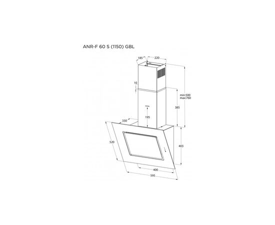 Вытяжка кухонная Pyramida ANR-F 60 S (1150) GIV, изображение 7 Вытяжка кухонная Pyramida ANR-F 60 S (1150) GIV, изображение 7