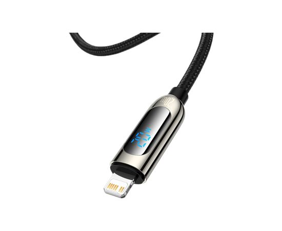 Дата кабель USB-C to Lightning 2.0m CATLSK 20W Display Black Baseus (CATLSK-A01), изображение 4 Дата кабель USB-C to Lightning 2.0m CATLSK 20W Display Black Baseus (CATLSK-A01), изображение 4