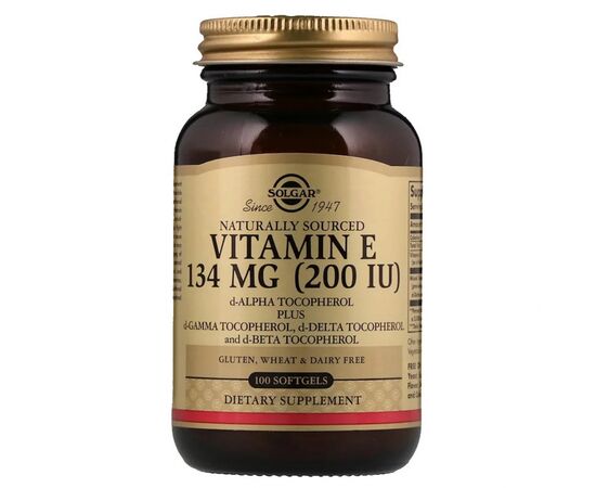 Вітамін Solgar Вітамін Е, 134 мг (200 IU), d-Alpha Tocopherol & Mixed Tocop (SOL-03501)