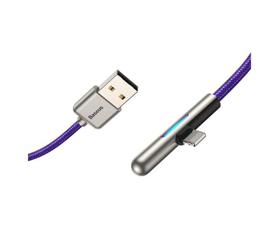 Дата кабель USB 3.1 AM to Lightning 1.0m CAL7C 1.5A 90 Purple Baseus (CAL7C-A05), зображення 2 Дата кабель USB 3.1 AM to Lightning 1.0m CAL7C 1.5A 90 Purple Baseus (CAL7C-A05), зображення 2