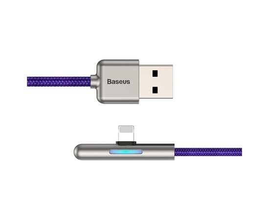 Дата кабель USB 3.1 AM to Lightning 1.0m CAL7C 1.5A 90 Purple Baseus (CAL7C-A05), зображення 3 Дата кабель USB 3.1 AM to Lightning 1.0m CAL7C 1.5A 90 Purple Baseus (CAL7C-A05), зображення 3