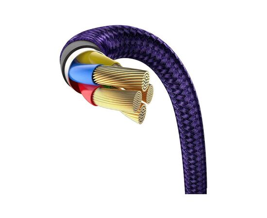 Дата кабель USB 3.1 AM to Lightning 1.0m CAL7C 1.5A 90 Purple Baseus (CAL7C-A05), зображення 6 Дата кабель USB 3.1 AM to Lightning 1.0m CAL7C 1.5A 90 Purple Baseus (CAL7C-A05), зображення 6