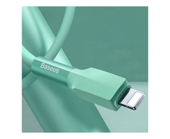 Дата кабель USB 3.1 AM to Lightning 1.0m CALDC 2.4A Silica gel Green Baseus (CALGJ-06), изображение 5 Дата кабель USB 3.1 AM to Lightning 1.0m CALDC 2.4A Silica gel Green Baseus (CALGJ-06), изображение 5