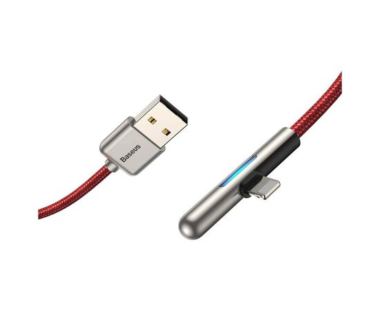 Дата кабель USB 3.1 AM to Lightning 2.0m CAL7C 1.5A 90 Red Baseus (CAL7C-B09), изображение 2 Дата кабель USB 3.1 AM to Lightning 2.0m CAL7C 1.5A 90 Red Baseus (CAL7C-B09), изображение 2