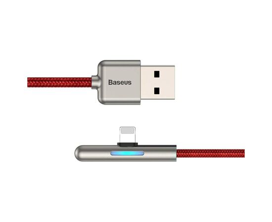 Дата кабель USB 3.1 AM to Lightning 2.0m CAL7C 1.5A 90 Red Baseus (CAL7C-B09), изображение 3 Дата кабель USB 3.1 AM to Lightning 2.0m CAL7C 1.5A 90 Red Baseus (CAL7C-B09), изображение 3