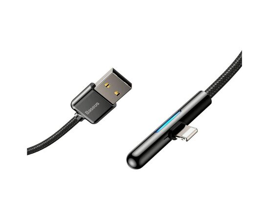 Дата кабель USB 3.1 AM to Lightning 2.0m CAL7C 1.5A 90 Black Baseus (CAL7C-B01), изображение 2 Дата кабель USB 3.1 AM to Lightning 2.0m CAL7C 1.5A 90 Black Baseus (CAL7C-B01), изображение 2