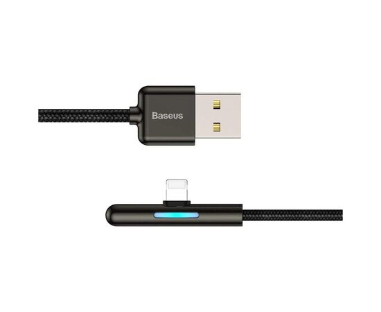 Дата кабель USB 3.1 AM to Lightning 2.0m CAL7C 1.5A 90 Black Baseus (CAL7C-B01), изображение 3 Дата кабель USB 3.1 AM to Lightning 2.0m CAL7C 1.5A 90 Black Baseus (CAL7C-B01), изображение 3
