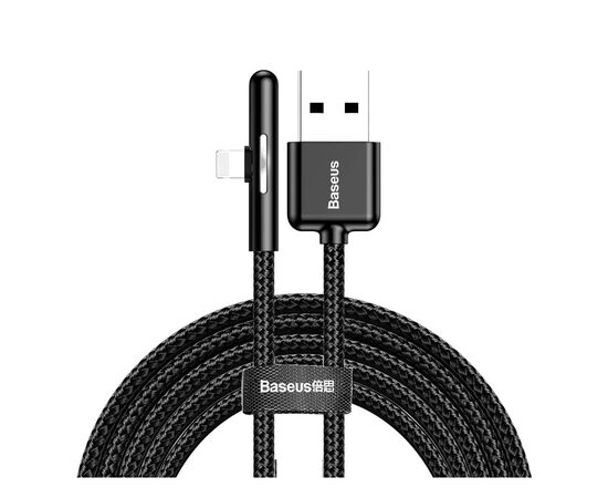 Дата кабель USB 3.1 AM to Lightning 2.0m CAL7C 1.5A 90 Black Baseus (CAL7C-B01)