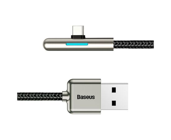 Дата кабель USB 3.1 AM to Type-C 2.0m CAT7C 40W 90 Black Baseus (CAT7C-C01), зображення 3 Дата кабель USB 3.1 AM to Type-C 2.0m CAT7C 40W 90 Black Baseus (CAT7C-C01), зображення 3