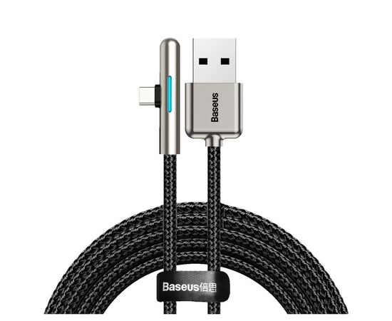 Дата кабель USB 3.1 AM to Type-C 2.0m CAT7C 40W 90 Black Baseus (CAT7C-C01)