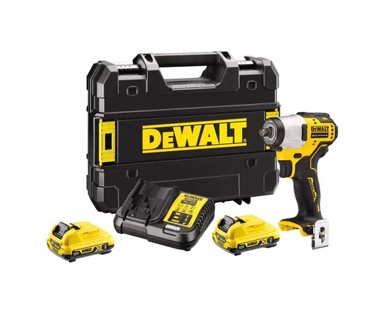 Гайковерт DeWALT 12 В XR Li-lon, 168 Нм, 2 АКБ и ЗУ, кейс (DCF902D2)