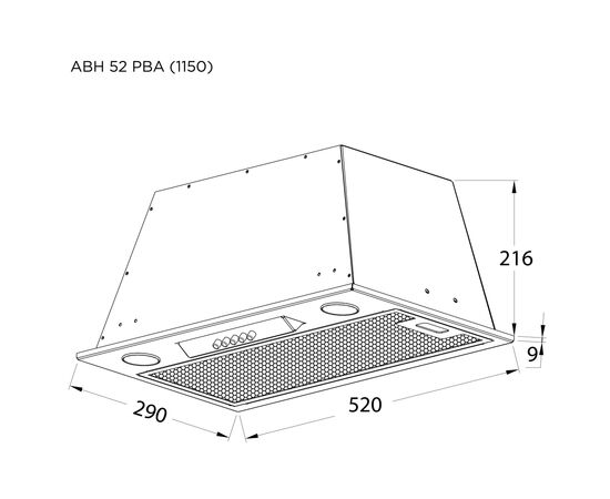 Вытяжка кухонная Pyramida ABH 52 PBA (1150) IX, изображение 6 Вытяжка кухонная Pyramida ABH 52 PBA (1150) IX, изображение 6