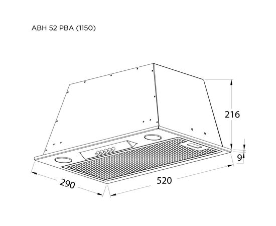 Вытяжка кухонная Pyramida ABH 52 PBA (1150) WH, изображение 6 Вытяжка кухонная Pyramida ABH 52 PBA (1150) WH, изображение 6