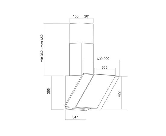 Вытяжка кухонная Pyramida MSH 60 S (650) BL, изображение 9 Вытяжка кухонная Pyramida MSH 60 S (650) BL, изображение 9