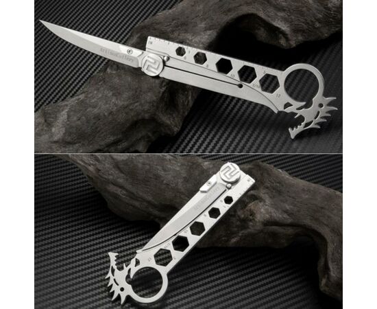 Ніж Artisan Dragon Grey AUS-8, Steel Handle (1606-GY), зображення 2 Ніж Artisan Dragon Grey AUS-8, Steel Handle (1606-GY), зображення 2