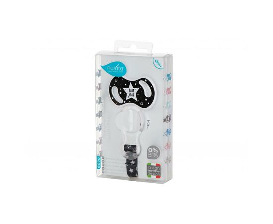 Клипса для пустышек Nuvita Черная с кольцом (NV6070BLACK), изображение 5 Клипса для пустышек Nuvita Черная с кольцом (NV6070BLACK), изображение 5