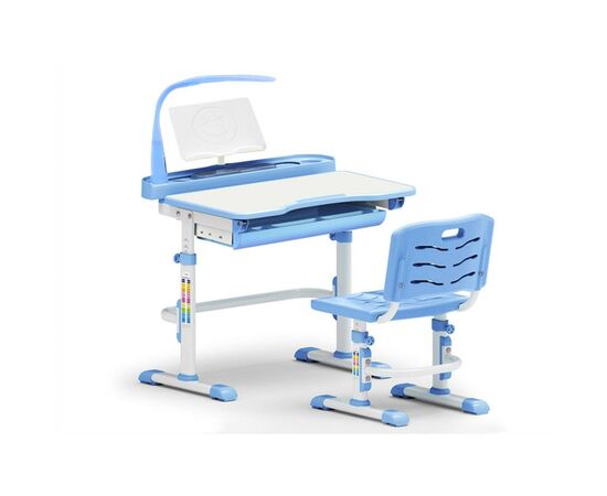 Парта со стулом Evo-kids Evo-18 BL с лампой